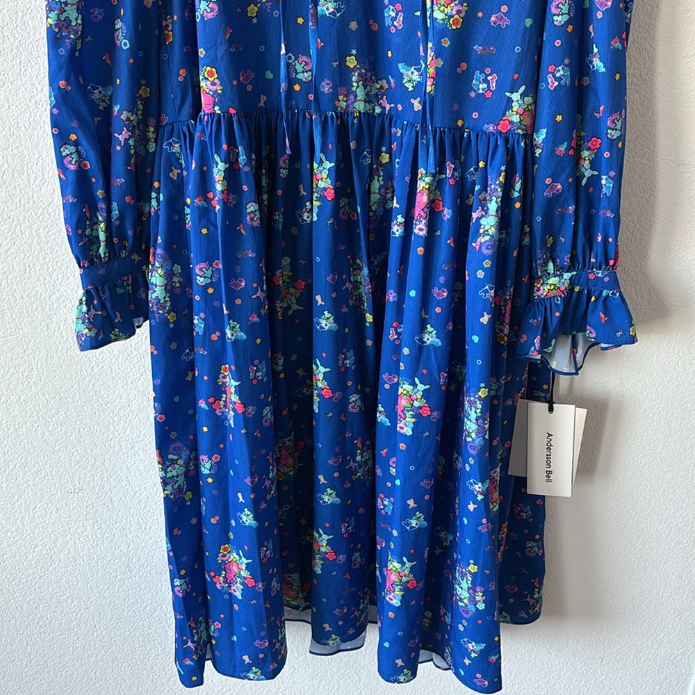 Andersson Bell Flower Bear Print Ruffle Dress in M - Picture 6 of 11